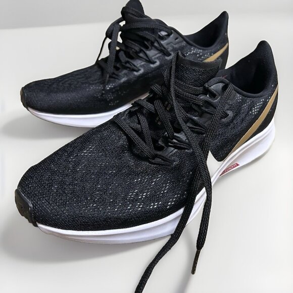 Nike Air Zoom Pegasus Womens 8.5 AQ2210-008 Black Running Shoes Sneakers - Picture 2 of 14